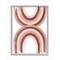 Stupell Industries Pink Brown Rainbow Retro Color Curves Gray Framed Wall Art